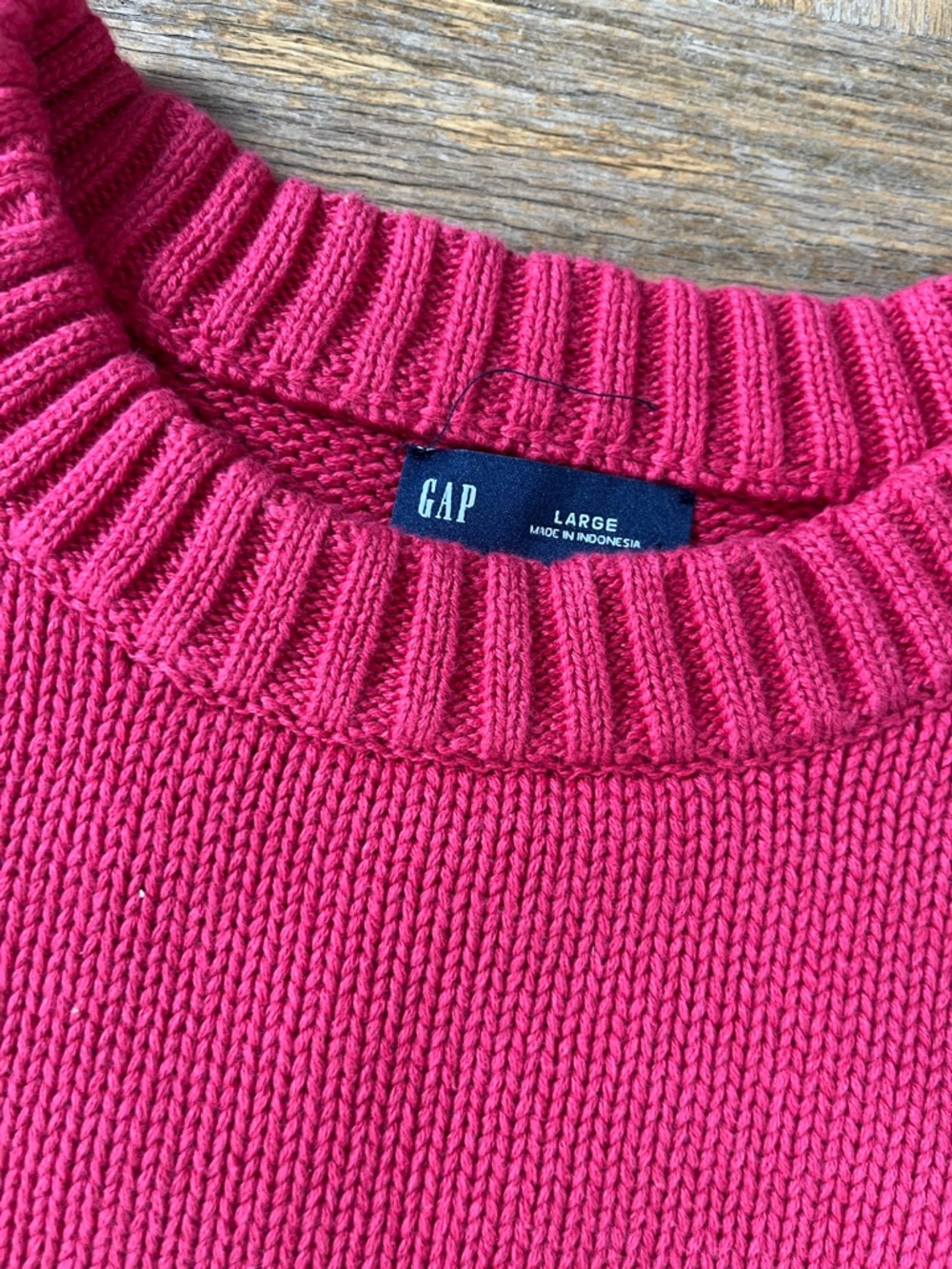 100% Cotton Crop Crewneck Women's Sweater Red - Gap - Picture 2 of 4